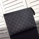 Louis Vuitton Pochette Voyage MM Monogram Eclipse Travel Accessories M61692 Black